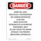 Signmission Safety Sign, OSHA Danger, 10" Height, Horn Or Light Indicates A Refrigerant, Portrait OS-DS-D-710-V-2149 - alternate 1